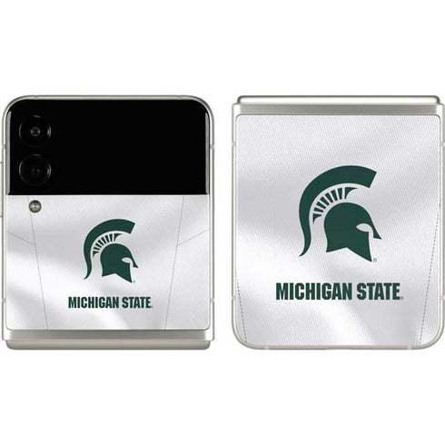 Michigan State University White Jersey Galaxy Z Flip3 5G Skin