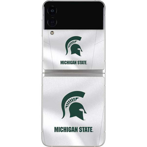 Michigan State University White Jersey Galaxy Z Flip3 5G Skin