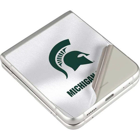 Michigan State University White Jersey Galaxy Z Flip3 5G Skin