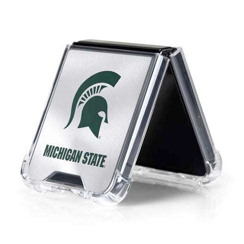 Michigan State University White Jersey Galaxy Z Flip5 5G Clear Case