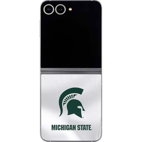 Michigan State University White Jersey Galaxy Z Flip6 Skin