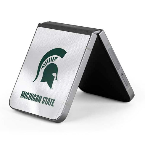 Michigan State University White Jersey Galaxy Z Flip6 Skin