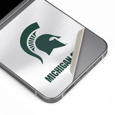 Michigan State University White Jersey Galaxy Z Flip6 Skin