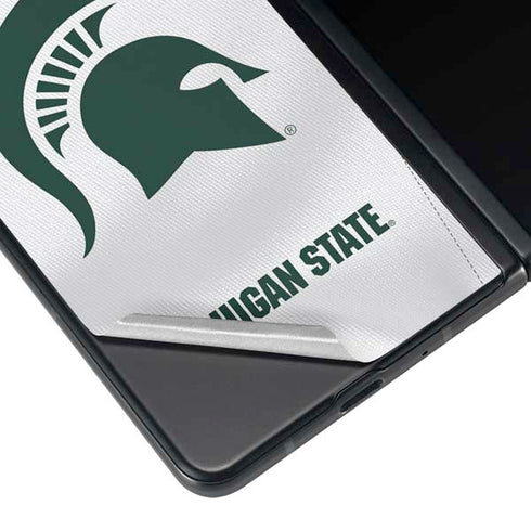 Michigan State University White Jersey Galaxy Z Fold3 5G Skin
