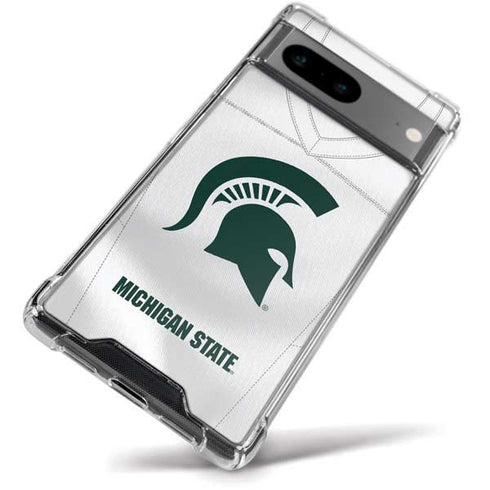 Michigan State University White Jersey Google Pixel 8 Clear Case
