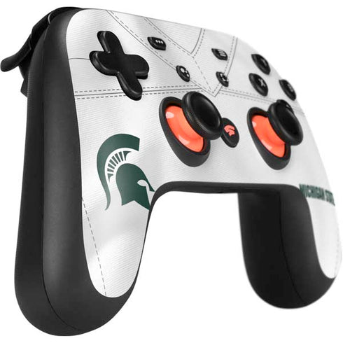 Michigan State University White Jersey Google Stadia Controller Skin