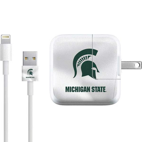 Michigan State University White Jersey iPad Charger (10W USB) Skin