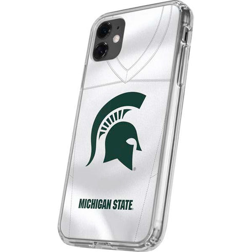 Michigan State University White Jersey iPhone 11 Clear Case