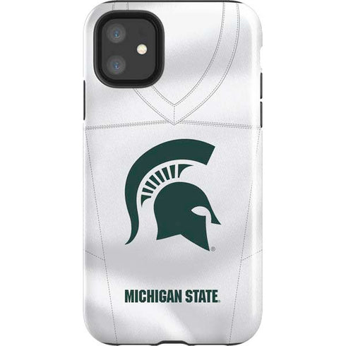 Michigan State University White Jersey iPhone 11 Impact Case