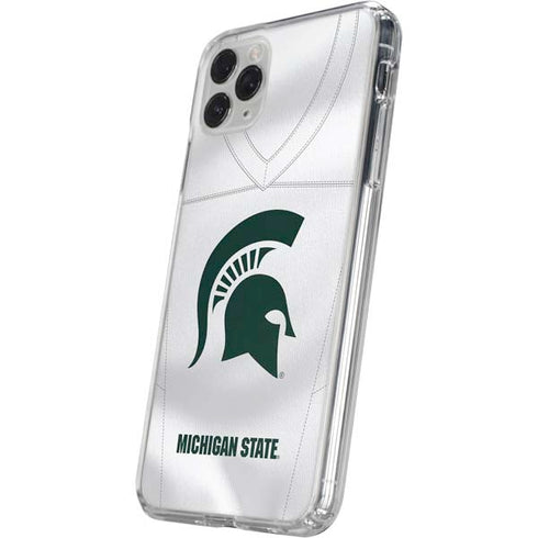 Michigan State University White Jersey iPhone 11 Pro Clear Case