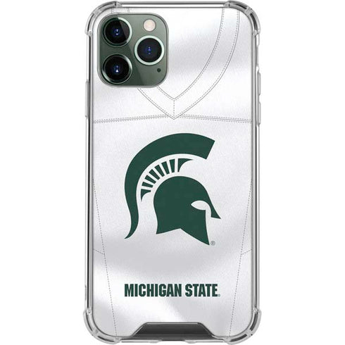 Michigan State University White Jersey iPhone 11 Pro Max Clear Case