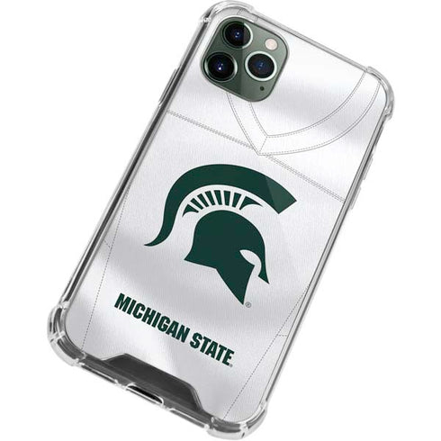 Michigan State University White Jersey iPhone 11 Pro Max Clear Case