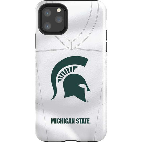 Michigan State University White Jersey iPhone 11 Pro Max Impact Case
