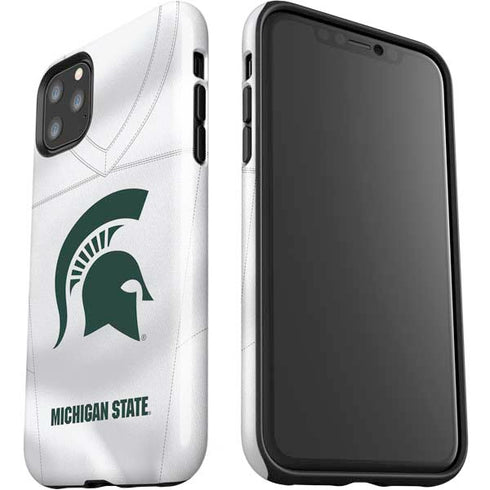 Michigan State University White Jersey iPhone 11 Pro Max Impact Case