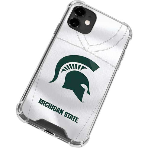 Michigan State University White Jersey iPhone 12 Clear Case