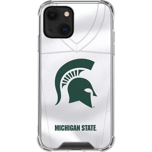 Michigan State University White Jersey iPhone 13 Mini Clear Case