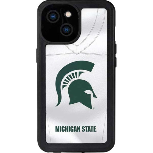 Michigan State University White Jersey iPhone 13 Mini Waterproof Case