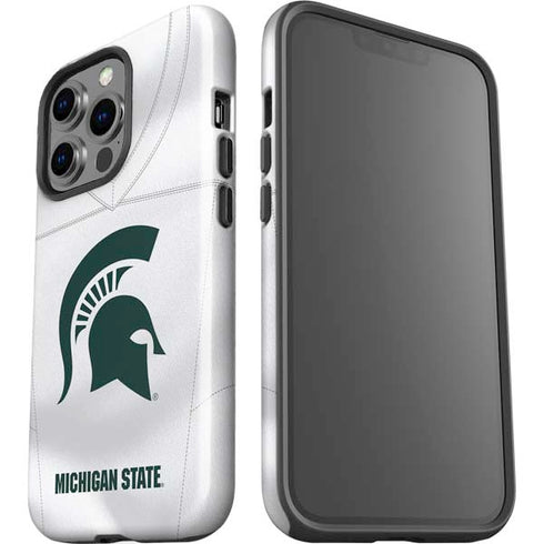 Michigan State University White Jersey iPhone 13 Pro Impact Case