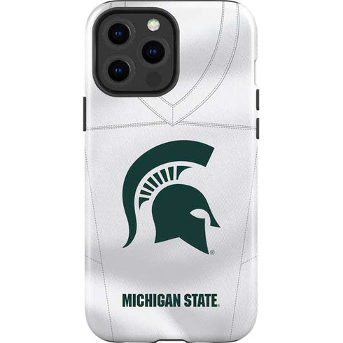 Michigan State University White Jersey iPhone 13 Pro Max Impact Case