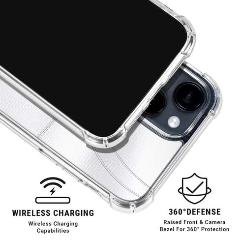 Michigan State University White Jersey iPhone 14 Plus Clear Case