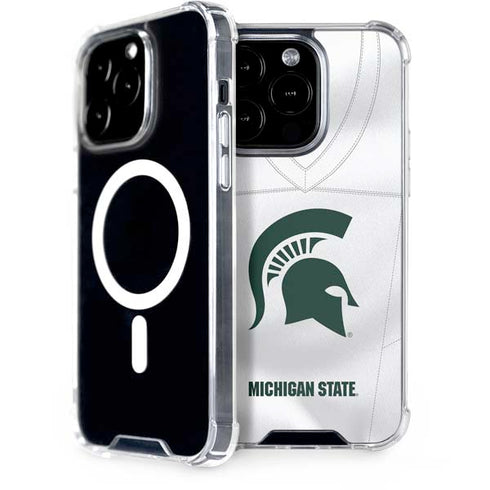 Michigan State University White Jersey iPhone 14 Pro MagSafe Case