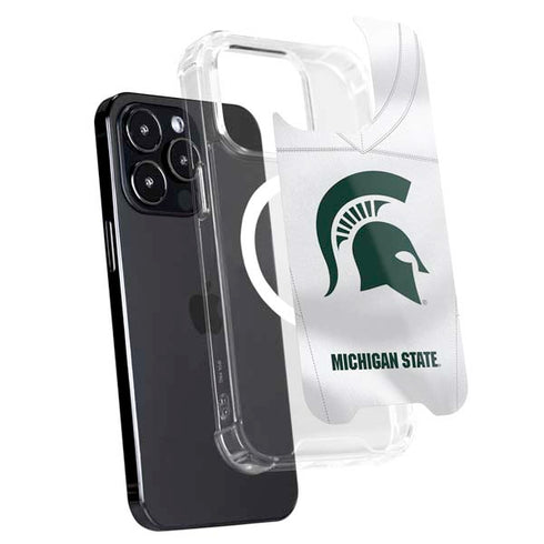 Michigan State University White Jersey iPhone 14 Pro MagSafe Case