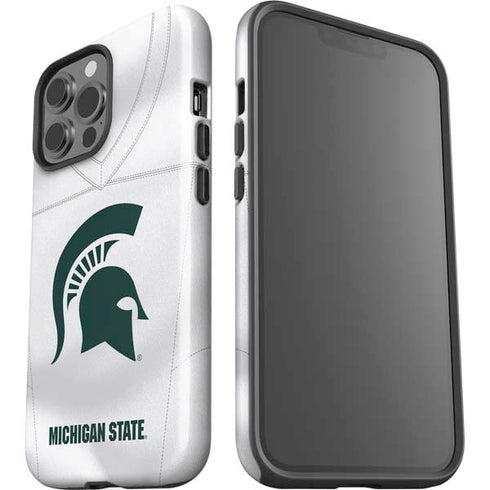 Michigan State University White Jersey iPhone 14 Pro Max Impact Case