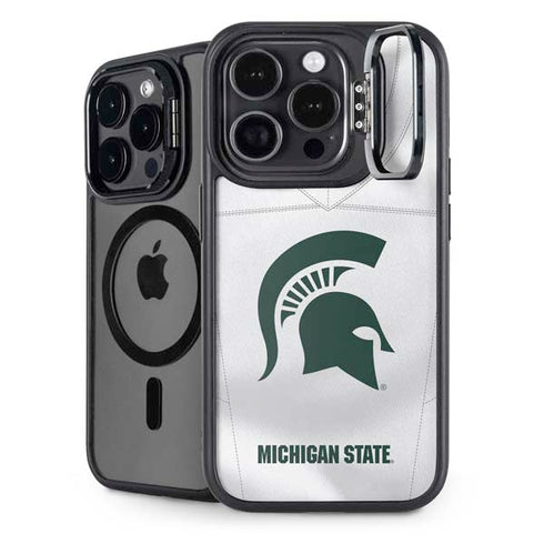 Michigan State University White Jersey iPhone 14 Pro Max Kickstand Case