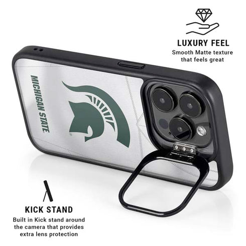 Michigan State University White Jersey iPhone 14 Pro Max Kickstand Case