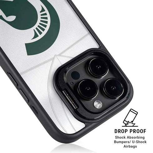 Michigan State University White Jersey iPhone 14 Pro Max Kickstand Case