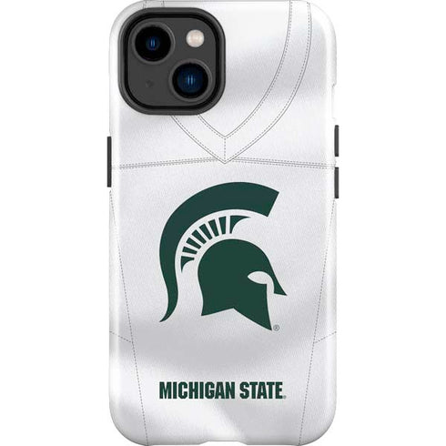 Michigan State University White Jersey iPhone 15 Impact Case