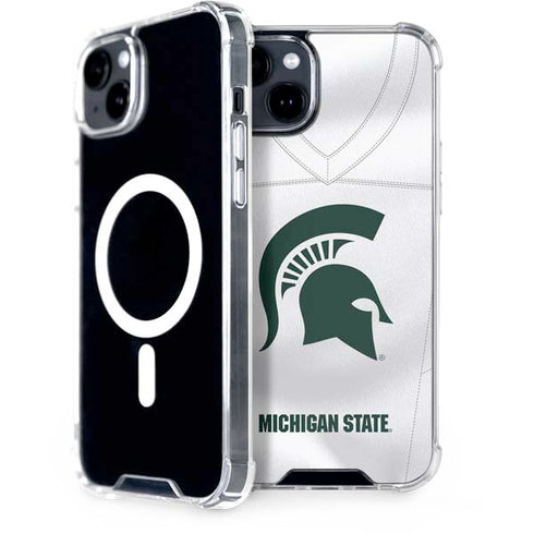 Michigan State University White Jersey iPhone 15 Plus MagSafe Case