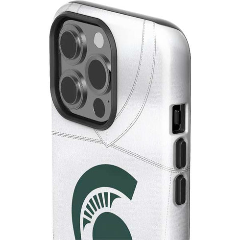 Michigan State University White Jersey iPhone 15 Pro Impact Case
