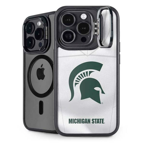 Michigan State University White Jersey iPhone 15 Pro Max Kickstand Case