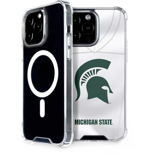 Michigan State University White Jersey iPhone 15 Pro Max MagSafe Case