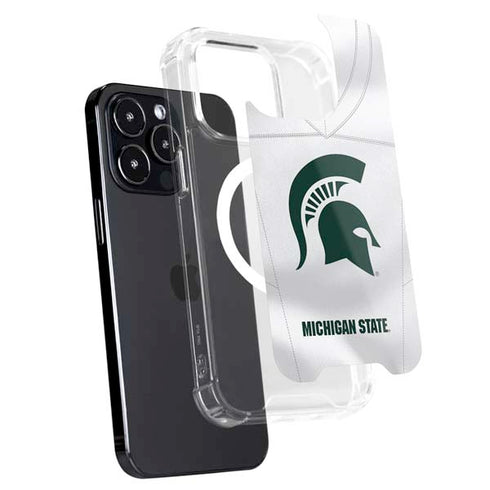 Michigan State University White Jersey iPhone 15 Pro Max MagSafe Case