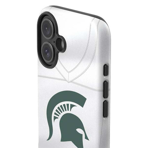 Michigan State University White Jersey iPhone 16 Impact Case