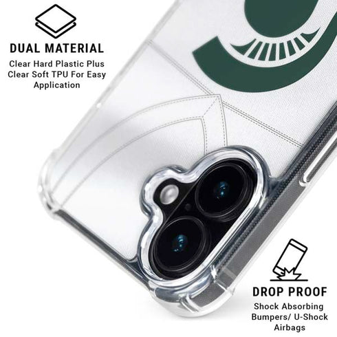 Michigan State University White Jersey iPhone 16 MagSafe Case