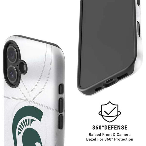 Michigan State University White Jersey iPhone 16 Magsafe Impact Case