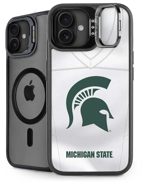 Michigan State University White Jersey iPhone 16 Plus Kickstand Case
