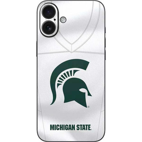 Michigan State University White Jersey iPhone 16 Plus Skin