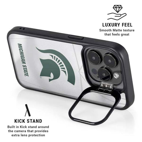 Michigan State University White Jersey iPhone 16 Pro Kickstand Case
