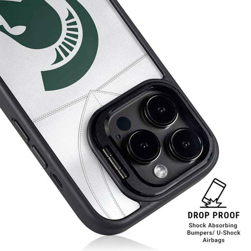 Michigan State University White Jersey iPhone 16 Pro Kickstand Case