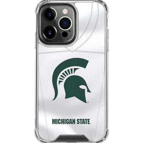 Michigan State University White Jersey iPhone 16 Pro Max Clear Case