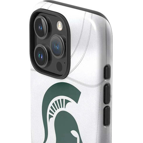Michigan State University White Jersey iPhone 16 Pro Max Impact Case