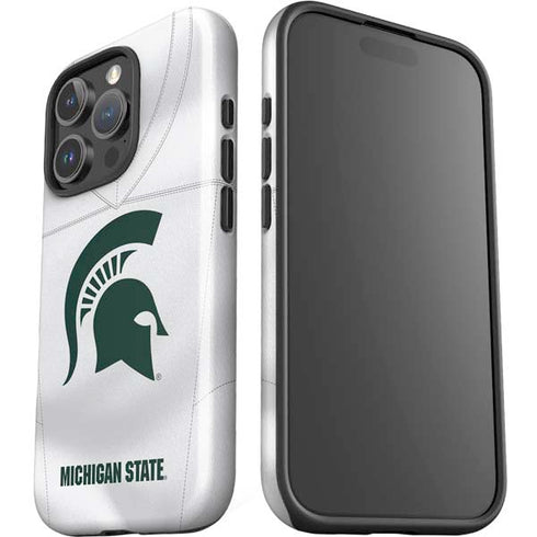Michigan State University White Jersey iPhone 16 Pro Max Impact Case