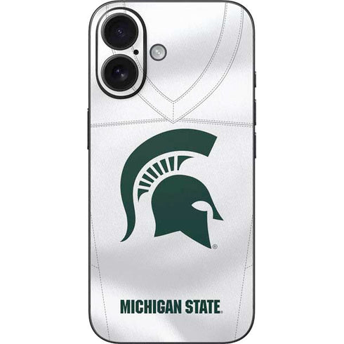 Michigan State University White Jersey iPhone 16 Skin