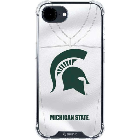 Michigan State University White Jersey iPhone 16e Clear Case