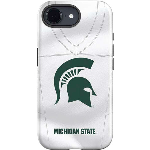 Michigan State University White Jersey iPhone 16e Impact Case