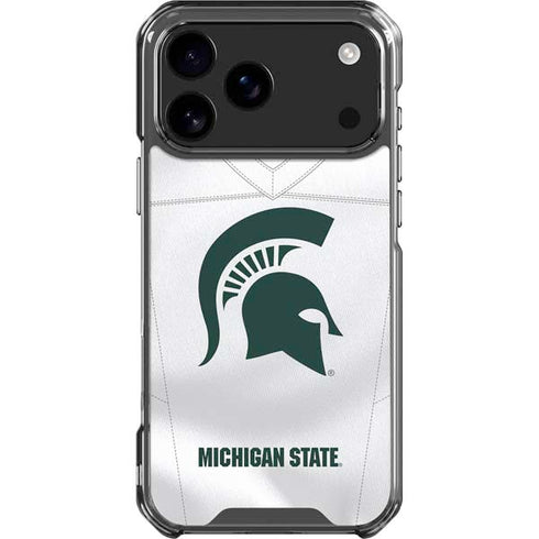 Michigan State University White Jersey iPhone 18 Pro Max Clear Case